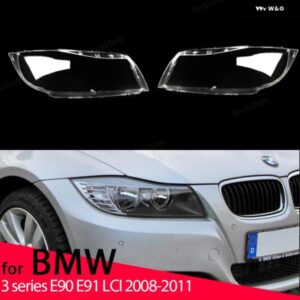 BMW フロント ヘッドライト カバー ヘッドランプ シェルマスク ポリカーボネート 3シリーズ E90 E91 LCI フェイスリフト 2008-11 ランプカバー