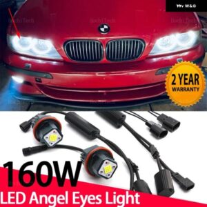 BMW 160ワット LED 車エンジェルアイマーカー ヘッドライト 電球 ランプ E39 E53 E60 E61 E63 E65 E66 E87 525I 530I XI 545I X3 M5 X5