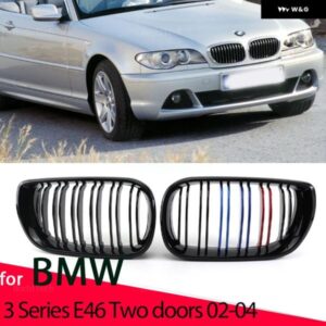 BMW フロントグリル キドニー ラジエーター ガードグリル 3シリーズ E46 クーペカブリオ LCI 2 ドア 03-06 パフォーマンスカーアクセサリー