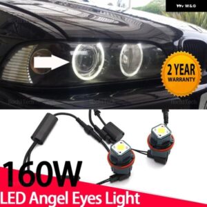 BMW 160ワット LED エンジェルアイズ ライトリング ヘッドライト CANBUS E39 E53 E60 E61 E63 E65 E66 E87 525I 530I XI 545I X3 M5 X5 00-09