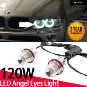 BMW 120ワット LED エンジェルアイズ マーカーライト 電球 ホワイト E39 E81 E82 E87 E88 X5 E53 E60 E61 E63 E64 X3 E83