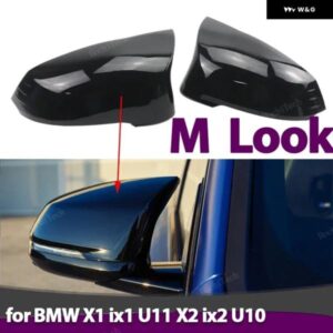 BMW 1ペア サイドケース トリム M スタイル バック ミラー キャップ X1 IX1 U11 U12 X2 IX2 U10 アクセサリー
