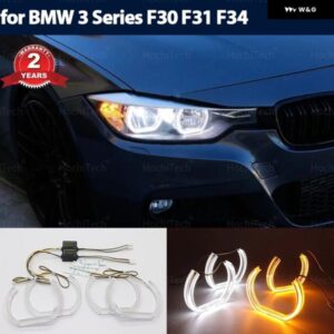 BMW DTM エンジェルアイ LED 3シリーズ F30 F31 F34 2012-16 DRL M4 スタイル 白色光キット アクセサリー