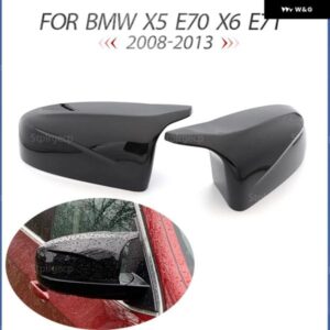 BMW 2個 フェイスリフト優れたバック ミラー 明黒カーボンパターン ミラー カバー キャップ X5 E70 X6 E71 2008-2013
