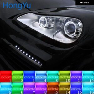 ポルシェ ヘッドライト マルチカラー RGB LED エンジェルアイズ リングアイ DRL RF リモコン カイエン 957 2007 2008 2