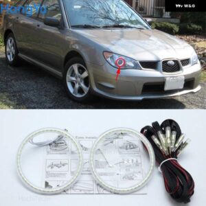 スバル インプレッサ 2006 2007 超高輝度白色 3528 SMD LED エンジェルアイズ キット デイタイム ランニングライト DRL