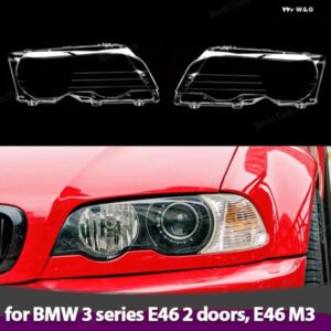 BMW クリア ヘッドライト レンズ ヘッドランプ ハウジング カバー E46 クーペコンバーチブル 1999-2003 フェイスリフト前 M3 2000-2006