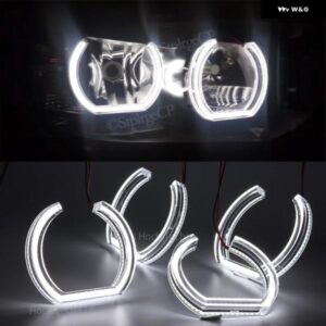 BMW 3シリーズ F30 F31 F34 2012-2016 ハロゲン ヘッドライト カー スタイリング DTM スタイル ホワイトクリスタル LED エンジェルアイ