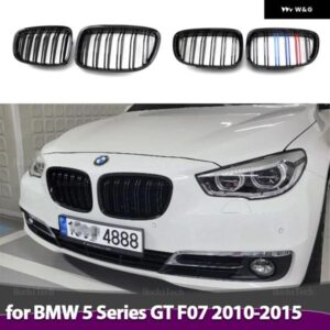 BMW フロント バンパー キドニーグリル 5シリーズ GT F07 2010-2015 交換ダブルスラット黒グリル