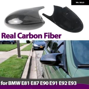 BMW 2X カーボン/ブラックバック ミラー キャップ ウイング サイド ミラー カバー E90 E91 E92 E93 E81 E82 E88 E87 E88 アクセサリー