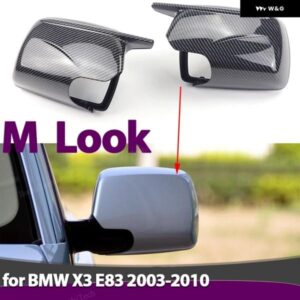 BMW カーボンパターン M ルックバック ミラー キャップ ウイング サイド ミラー カバー X3 X 3 E83 2003-2010 交換用
