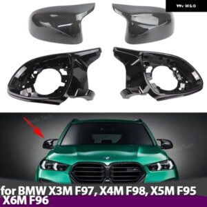 BMW 4個 リアビューサイドケース トリム M スタイル バック ミラー キャップ X3M F97 X4M F98 2019-2024 X5M F95 X6M F96 2020-2024用