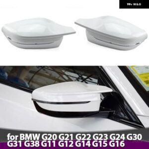BMW ABS ペースト高輝度白自動 外装 サイドバック ミラー カバー 3 4 5 7 8シリーズ G20 G21 G30 G38 G22 G23 G11 G12 G15 G16
