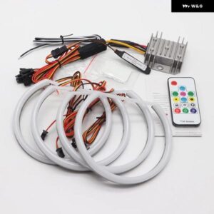 BMW 超高輝度カラフルな RGBW コットン LED エンジェルアイ E46 1998-2005 シーケンシャル流れる回転ダイナミックライト