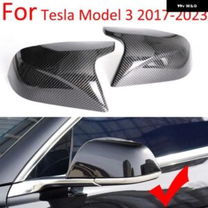 テスラ モデル3 運動スタイル 黒バック ミラー カバー X3M ルックバック ミラー カバー 2017-23