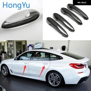 BMW カーボン自動 ドアハンドル ノブ 外装 トリム カバー 6シリーズ GT 6GT G32 640I 630I M 2018 2019 2020 ステッカー