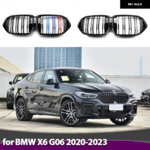 BMW 外観フロント バンパー グリル ブラックグリル ABS X6 G06 2020-23 交換レーシング バンパー スタイリング