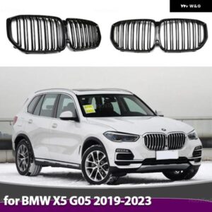 BMW フロントキドニーグリル マットグロスブラック X5シリーズ G05 2019-23 交換レーシング バンパー スタイリング
