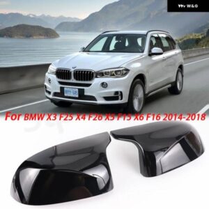BMW M スタイル ブラックカーボンパターン 自動バック ミラー キャップカバー ブラインド スポット ミラー 2014-2018 F15 X5 F16 X6 F26 X4 F25 X3