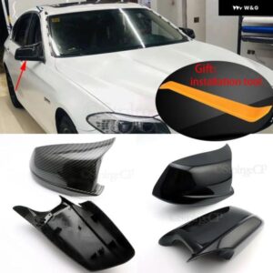 BMW 5シリーズ F10 F11 F18 2010-13 プレ LCI ブラック/カーボンルックバック ミラー キャップドア ウイング ミラー カバー 交換