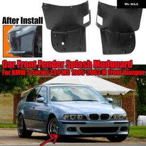 BMW セット 1995-2003 5シリーズ E39 M5 M フロント バンパー 車 マッドガード スプラッシュ パネル ライナー トリム フェンダーホイールカバー 左右 ABS