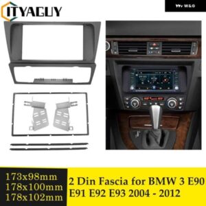 BMW ダブルディンカーラジオ フェイシア オーディオ パネル プレートフレーム DVD プレーヤー ダッシュボード カバー ベゼル フェイシア 3 E90 E91 E92 E93