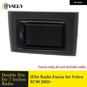 ボルボ 2DIN 車 DVD フレーム XC90 2002+ パネル ダッシュ トリム キット インストール ステレオ フェイシアラジオ フェイス ベゼル