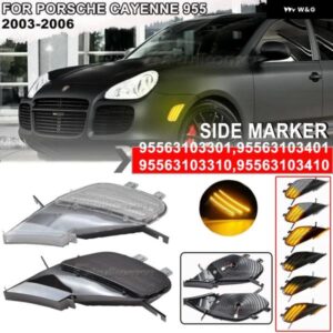 ポルシェ カイエン 955 2003-2006 2個 ダイナミック LED サイド マーカーライト ウィンカーウインカー インジケータランプ OEM