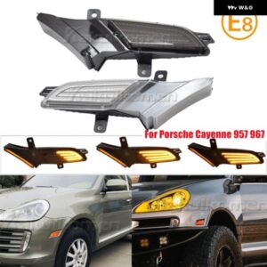 ポルシェ LED ダイナミックサイド マーカーライト カイエン 957 2007-2010 ウィンカーウインカー インジケータランプ OEM #95