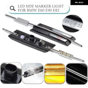 BMW LED ダイナミック アンバー ウィンカーシーケンシャルインジケータライト CANBUS サイドマーカーランプ E90 E46 E60 E91 E82 E93 E83