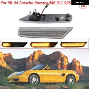 ポルシェ ダイナミック アンバー LED サイド マーカーライト ボクスター 986 996 911 カレラタルガ 1996-2004 ウィンカーラ