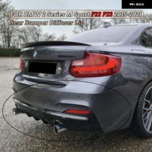 BMW リア ディフューザー リア バンパー スプリッターリップ スポイラー リアシャーシ ディフレクター 2シリーズ M スポーツ F22 F23 2015-2021 ABS カバー