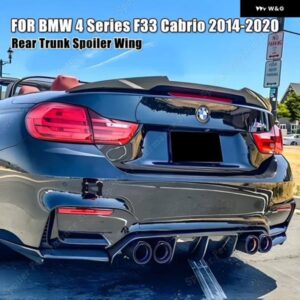 BMW PSM スタイル リア トランク リップ スポイラー ウイング 4シリーズ F33 420I 428I 435I 440I 425D 430D カブリオ 2014-2020 リアルーフ スポイラー