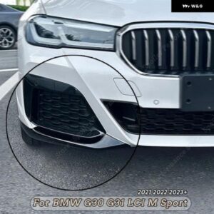 BMW 5シリーズ G30 G31 LCI M スポーツフロント バンパー サイドスプリッターリップ スポイラー ガード ディフューザー ABS カーアクセサリー 2021-23 +