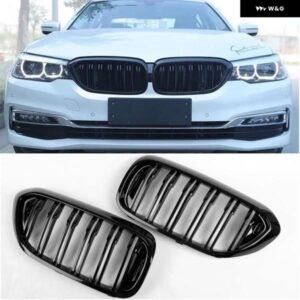 BMW フロント GOLSSY カーボンブラック レーシンググリル グリル 5シリーズ G30 G38 M スタイル 2 バーグリル 2017 2018 フリー船