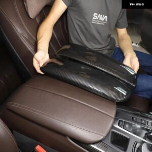BMW X5 X6 E70 E71 F15 F16 G05 G06 08-22 ABS カーボン アームレスト ボックス 収納 カバー トリム ステッカー カーアクセサリー