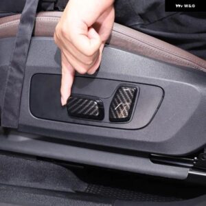 BMW X1 U11 2023-2024 ABS カーボンカーシート調整 ボタン カバー トリム ステッカー カーアクセサリー