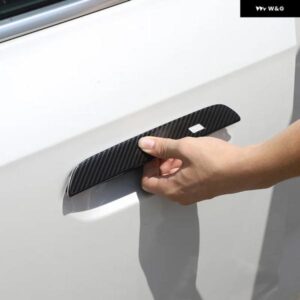BMW X1 U11 2023 4シリーズ G26 22-23 ABS カーボン/マットブラック車 外装 ドアハンドル カバー トリム ステッカー カーアクセサリー