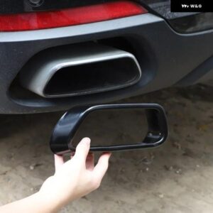 BMW X5 F15 G05 X6 F16 X7 G07 2014-2021 40D 50I M スポーツステンレス 車黒マフラーカバー ステッカー カーアクセサリー