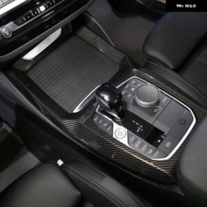 BMW X3 X4 G01 G02 2022-2023 ABS カーボン中央 制御 ギア シフト パネル カバー トリム ステッカー カーアクセサリー