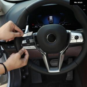 BMW X1 U11 2023-2024 合金 ステアリングホイール ボタン トリム カバー インテリア カーアクセサリー