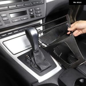 BMW X3 E83 2006-2010 ソフトカーボン中央 制御 ギア パネル カバー トリム ステッカー インテリア カーアクセサリー
