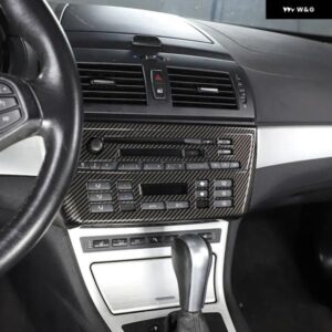 BMW X3 E83 38991 ABS カーボン中央 制御 CD パネル フレーム カバー トリム ステッカー カーアクセサリー