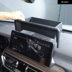 BMW X3 G01 IX3 X4 G02 2022-2023 ABS ブラック ダッシュボード ナビゲーション画面リア 収納 ボックス インテリア カーアクセサリー
