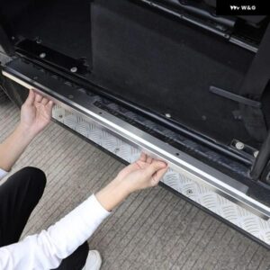ランドローバー ディフェンダー 2004-2018 インナーしきい値ペダルリア バンパー フットプレート トランク ドアドアシルガード トリム カーアクセサリー