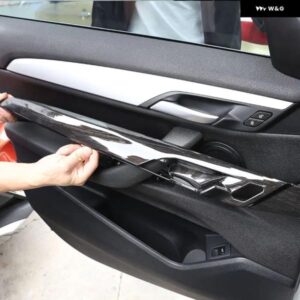 BMW X1 F48 X2 F47 2016-2022 ABS カーボン車内ドア パネル 装飾 カバー トリム カーアクセサリー