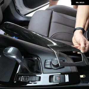 BMW X1 F48 X2 F47 2016-2022 ABS カーボンカー コンソール ギア シフト マルチメディア パネル フレーム カバー トリム カーアクセサリー LHD