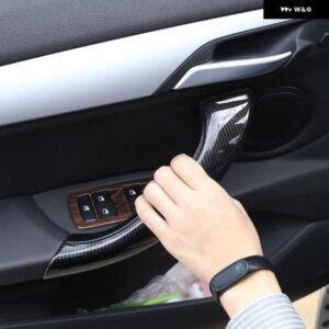 BMW X1 X2 F47 F48 2016-19 2021 2022 ABS カーボン車インナードア アームレスト ハンドルカバー トリム カーアクセサリー