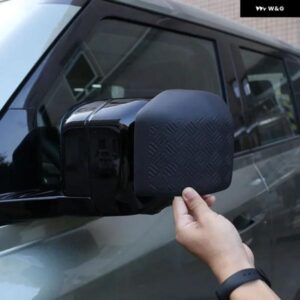 ランドローバー ディフェンダー 90 110 130 2020-2024 ABS 高輝度黒サイドバック ミラー カバー 装飾 カーアクセサリー