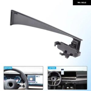 BMW 5シリーズ I5 G60 2024 ABS ブラック自動車電話ホルダー GPS ナビゲーションホルダー カーアクセサリー 14.9インチ 画面